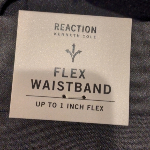 Reaction Kenneth Cole Stretch Slim Fit Black Dress Pants - Picture 6 of 9